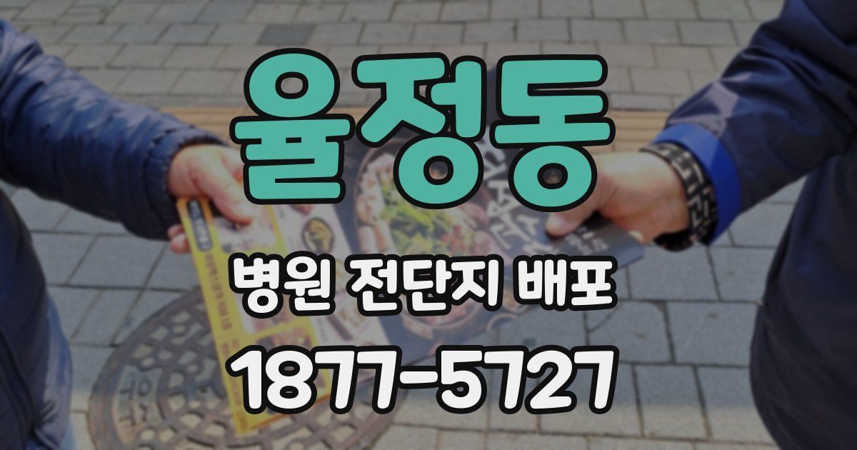 율정동 병원 전단지 배포