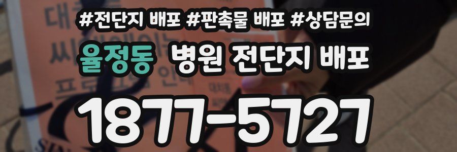 율정동 병원 전단지 배포