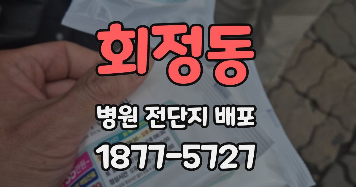회정동 병원 전단지 배포