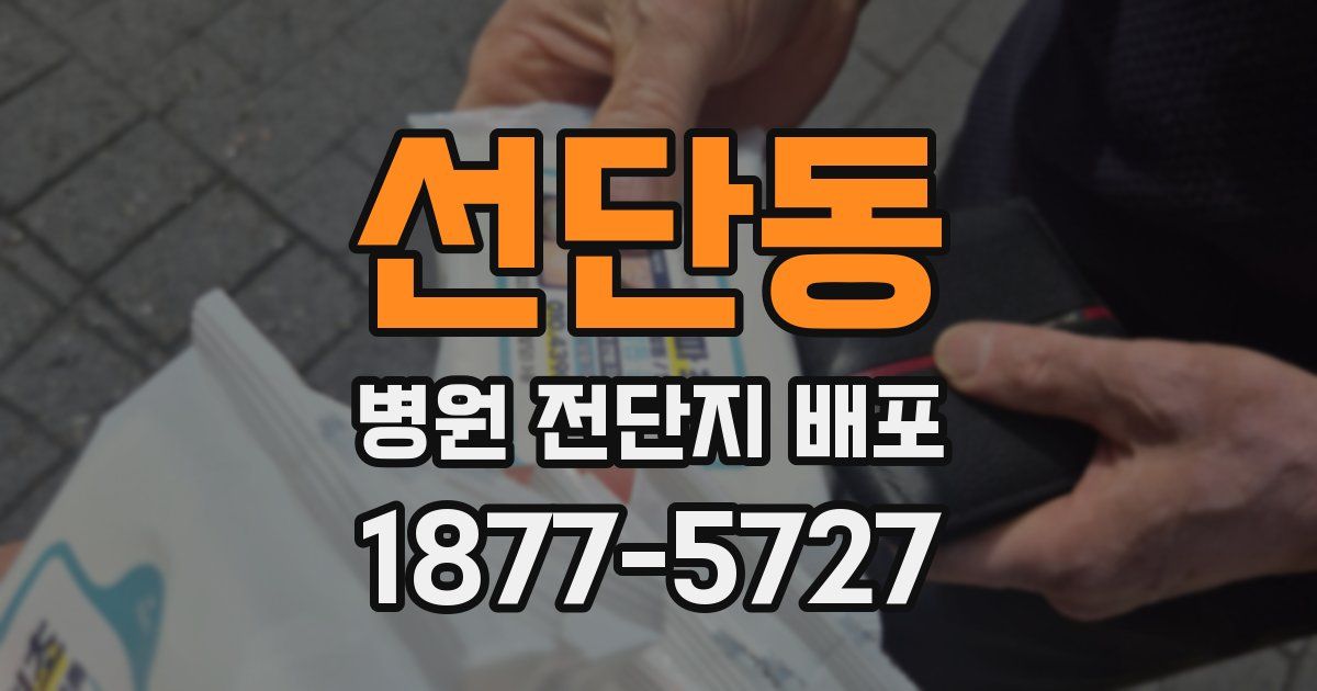 선단동 병원 전단지 배포