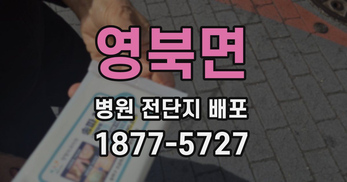 영북면 병원 전단지 배포