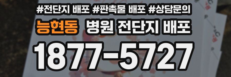능현동 병원 전단지 배포