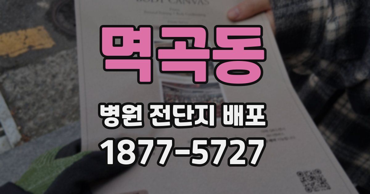 멱곡동 병원 전단지 배포