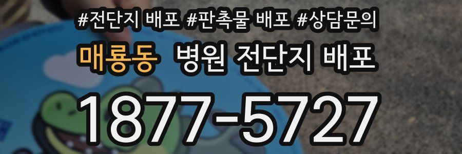 매룡동 병원 전단지 배포