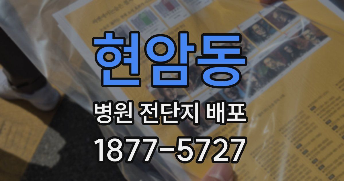 현암동 병원 전단지 배포