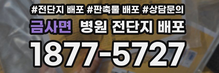 금사면 병원 전단지 배포