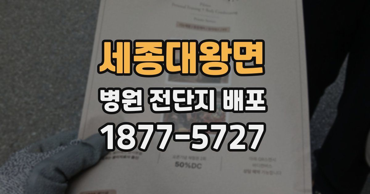 세종대왕면 병원 전단지 배포