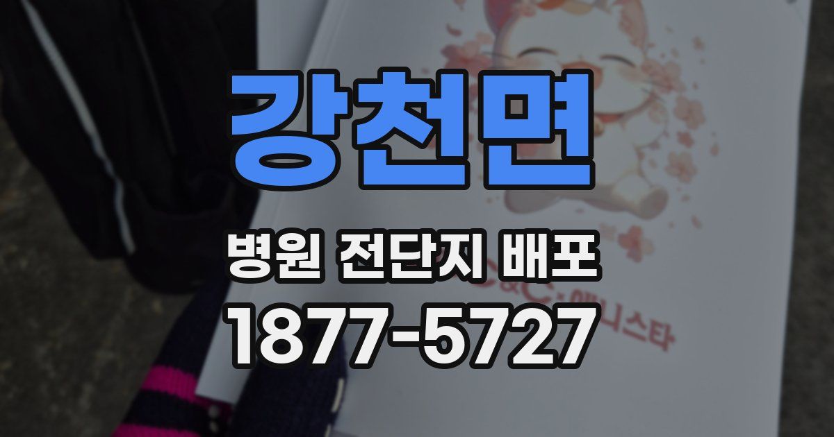 강천면 병원 전단지 배포