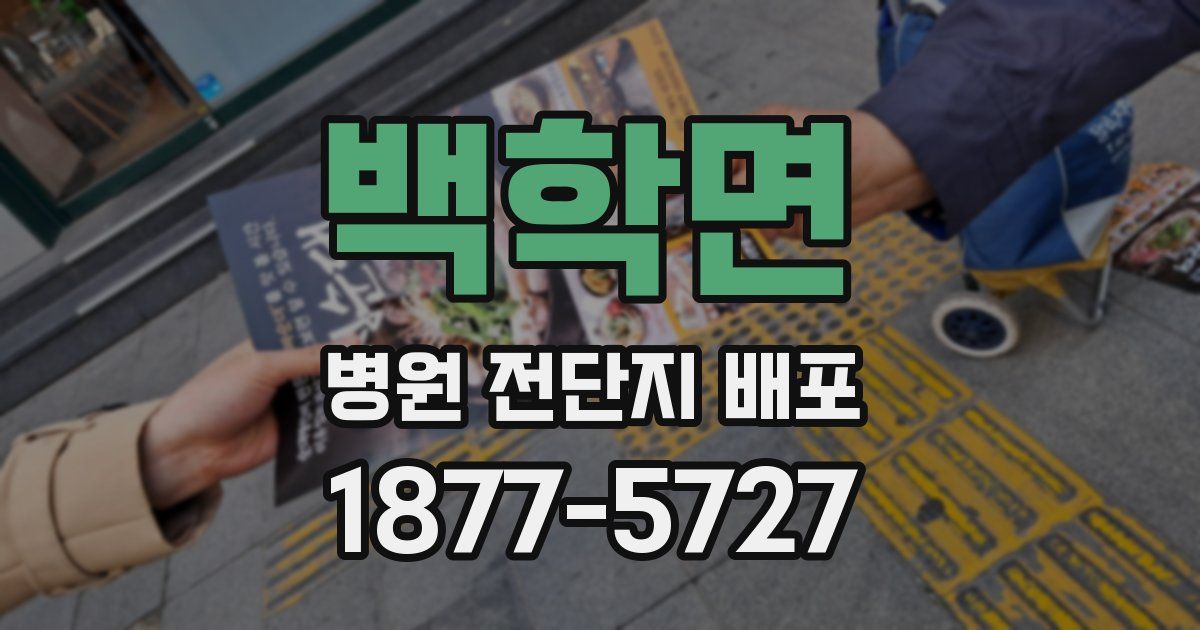 백학면 병원 전단지 배포