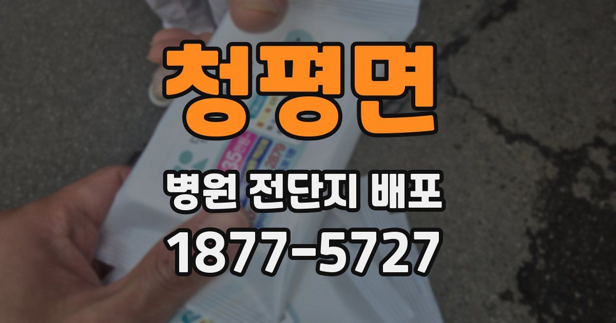 청평면 병원 전단지 배포