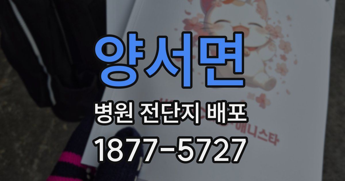 양서면 병원 전단지 배포