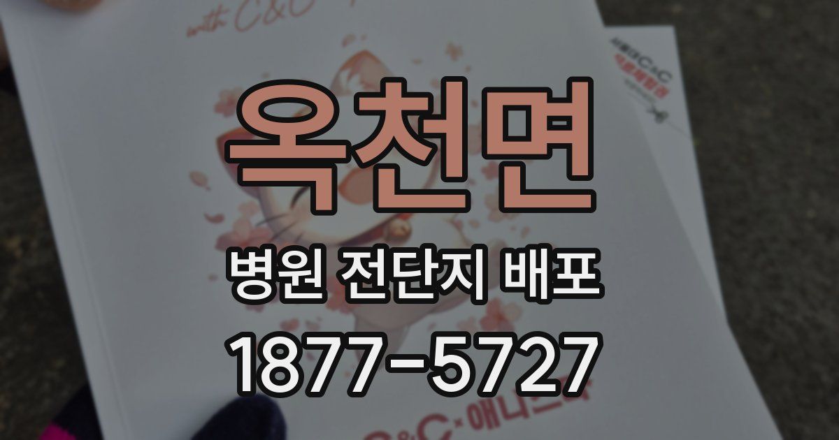 옥천면 병원 전단지 배포