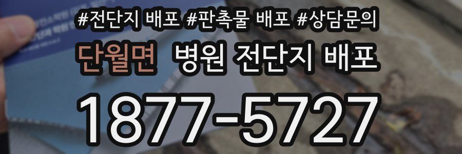 단월면 병원 전단지 배포