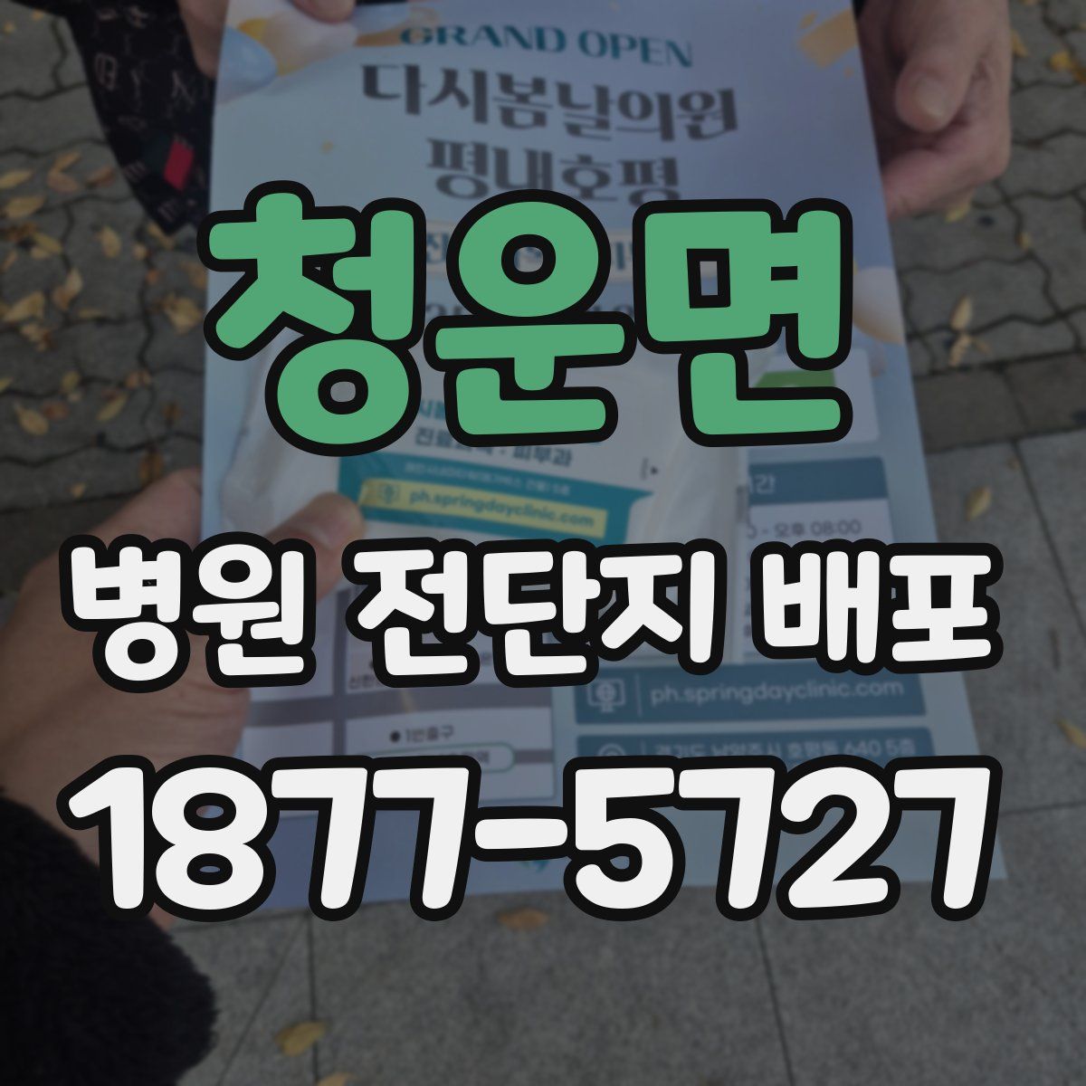 청운면 병원 전단지 배포