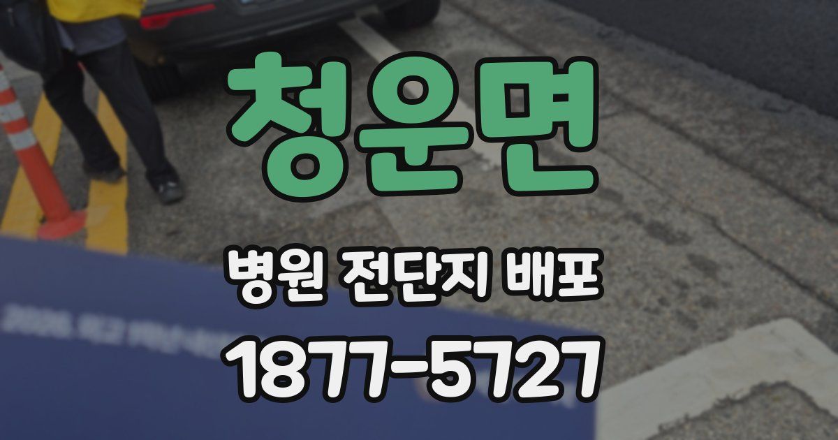 청운면 병원 전단지 배포
