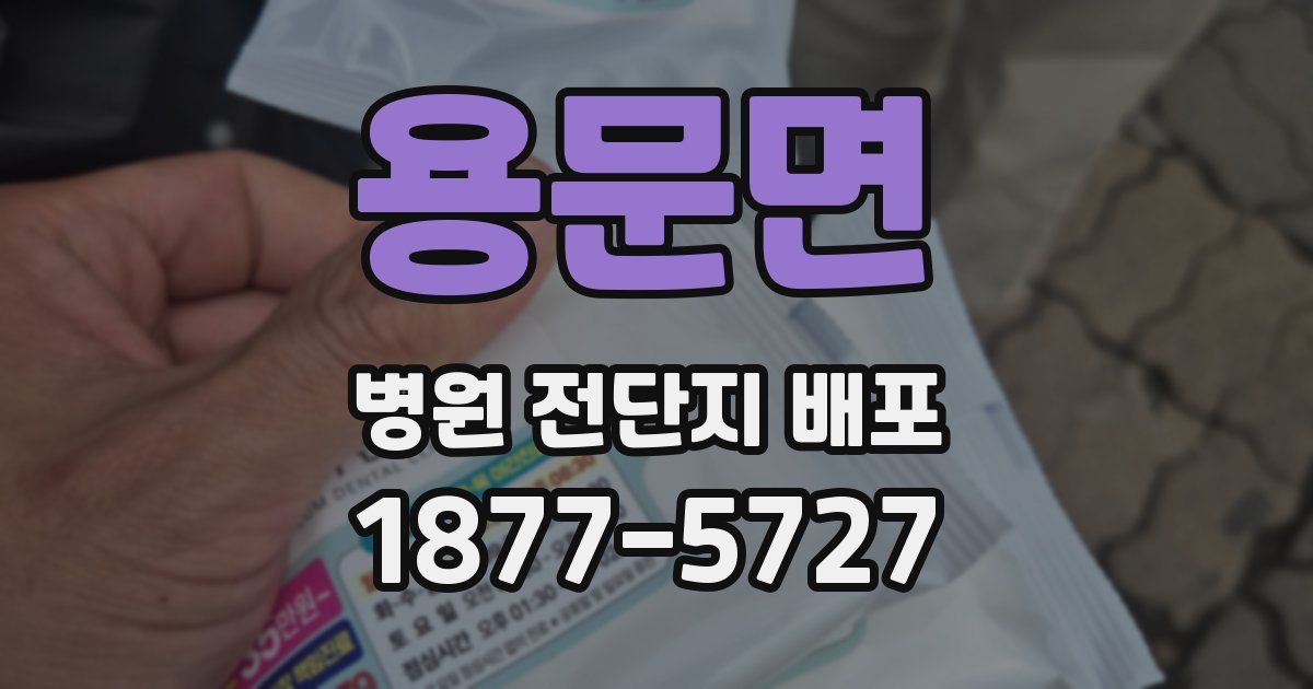용문면 병원 전단지 배포