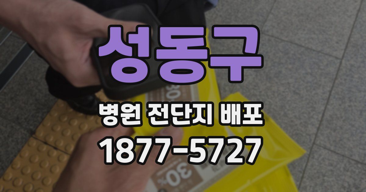 성동구 병원 전단지 배포