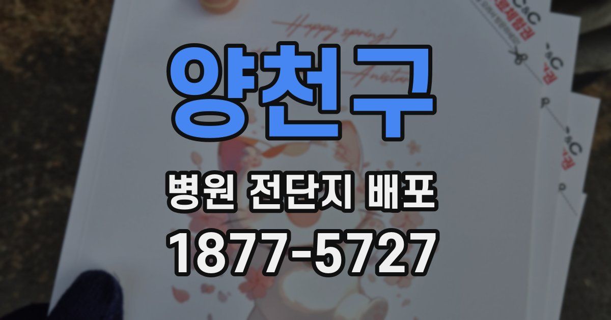 양천구 병원 전단지 배포