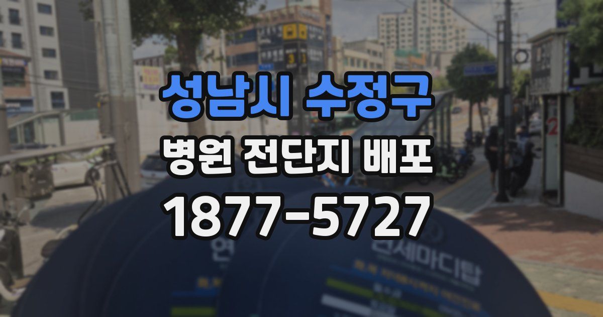 성남시 수정구 병원 전단지 배포