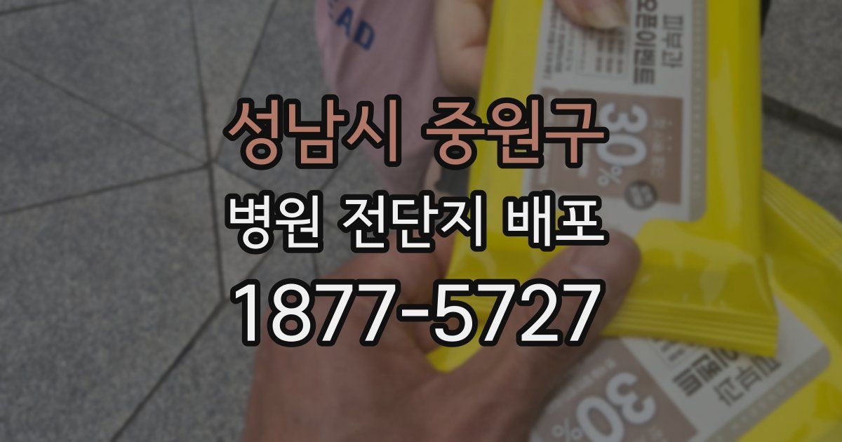 성남시 중원구 병원 전단지 배포