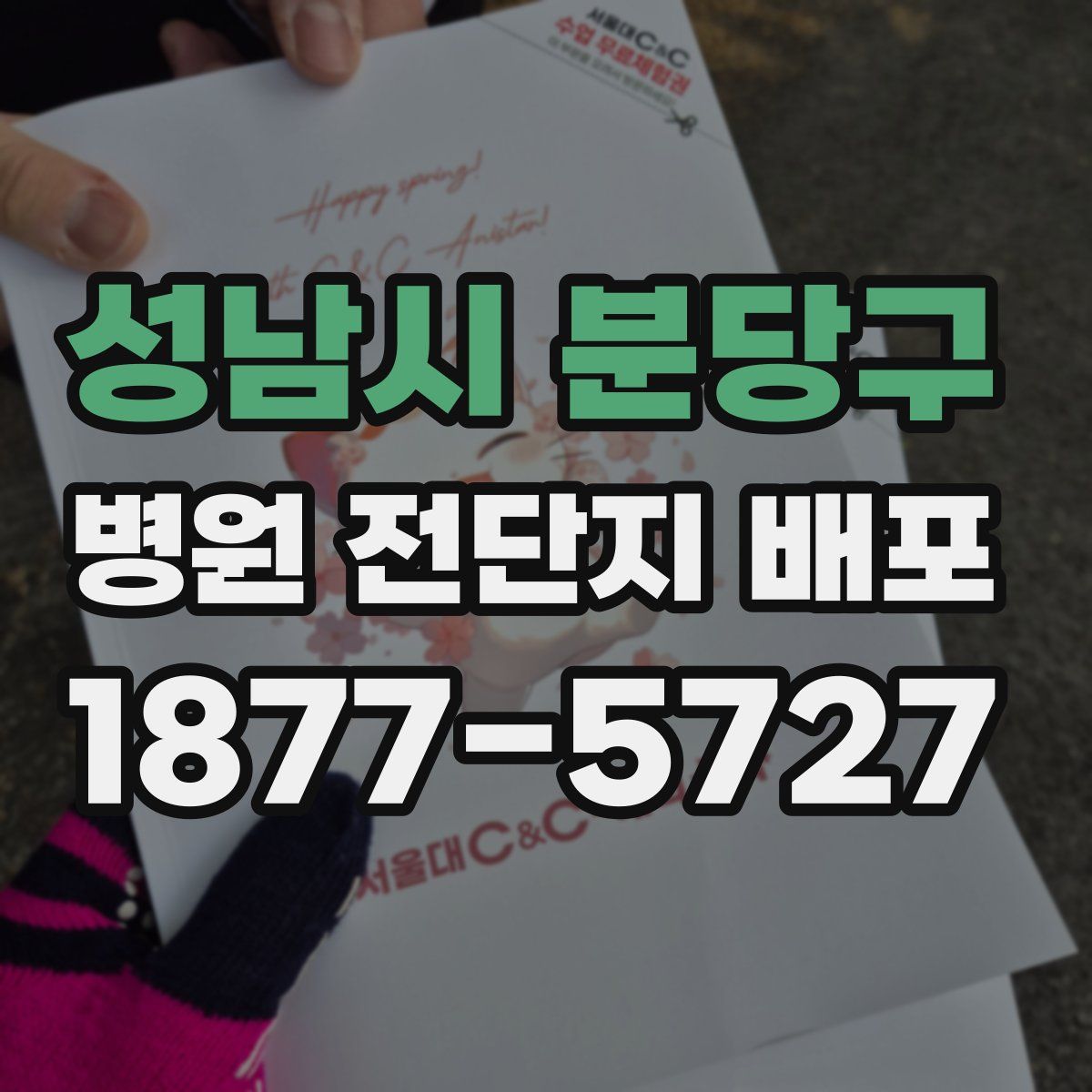 성남시 분당구 병원 전단지 배포