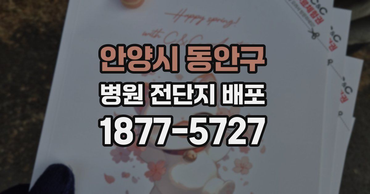 안양시 동안구 병원 전단지 배포