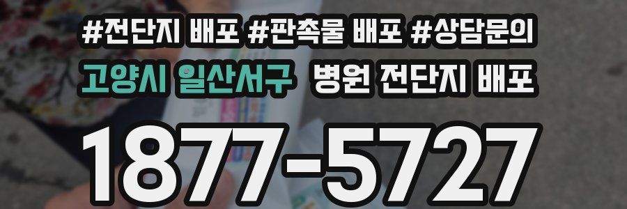 고양시 일산서구 병원 전단지 배포