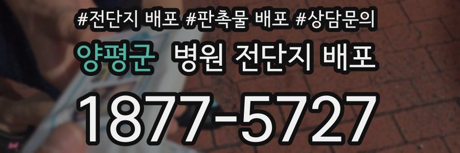 양평군 병원 전단지 배포
