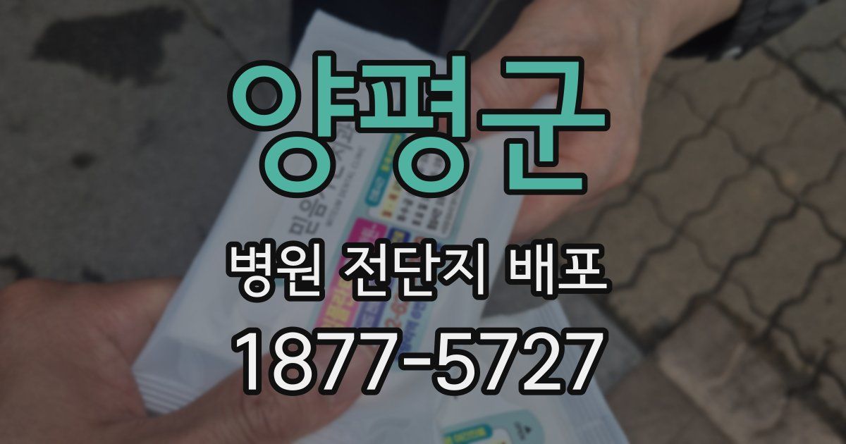 양평군 병원 전단지 배포