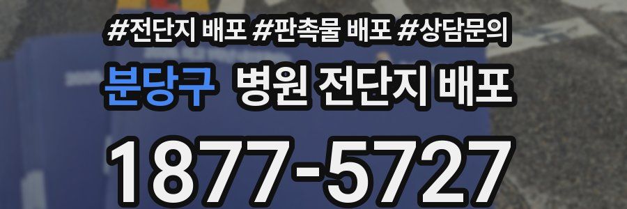 분당구 병원 전단지 배포