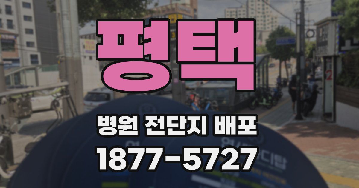 평택 병원 전단지 배포