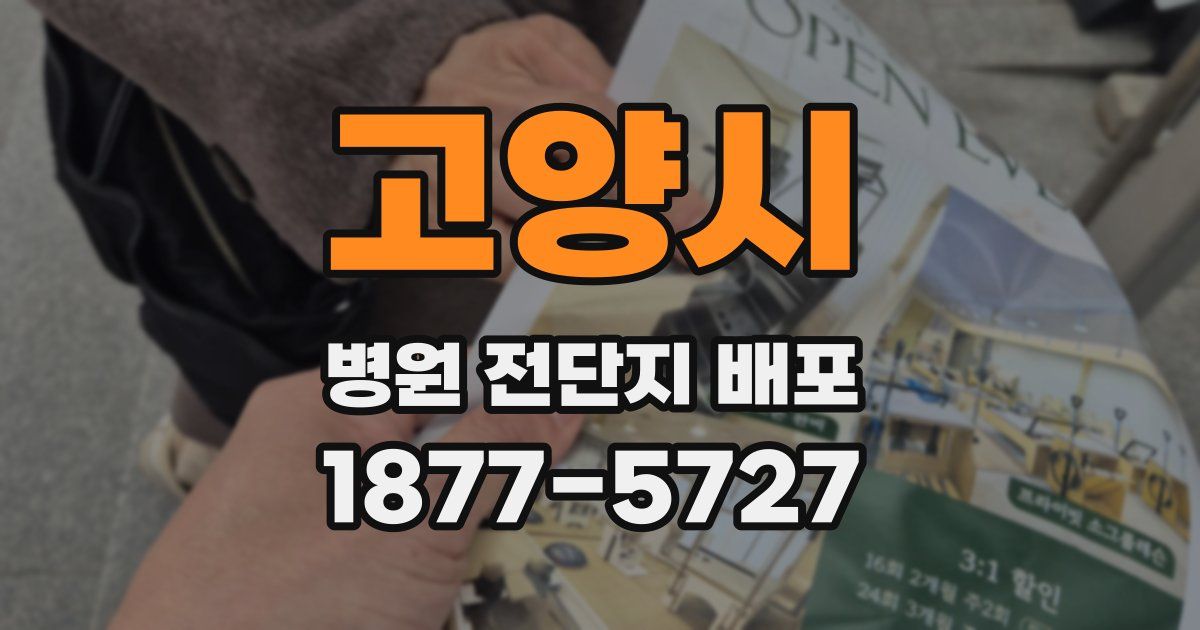 고양시 병원 전단지 배포
