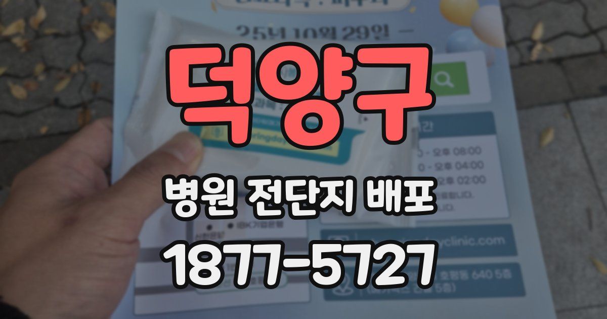 덕양구 병원 전단지 배포