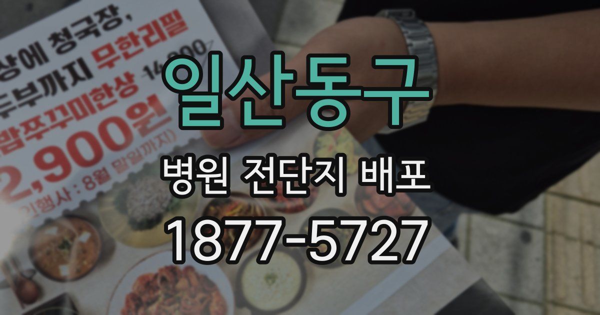 일산동구 병원 전단지 배포