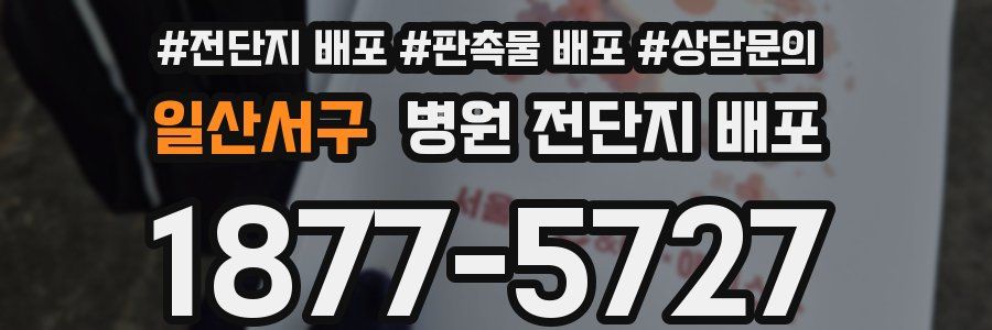 일산서구 병원 전단지 배포