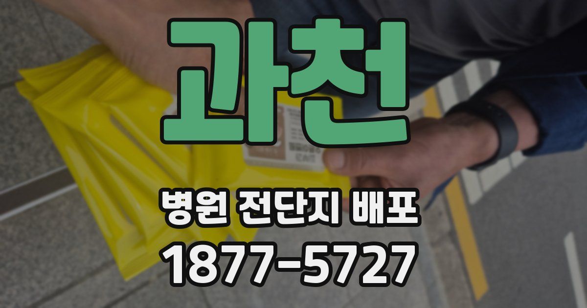 과천 병원 전단지 배포