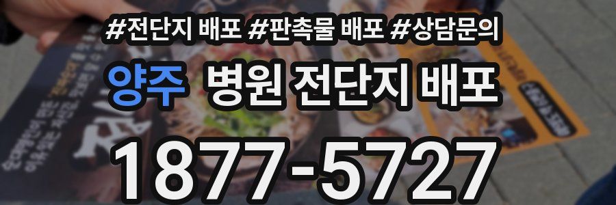 양주 병원 전단지 배포