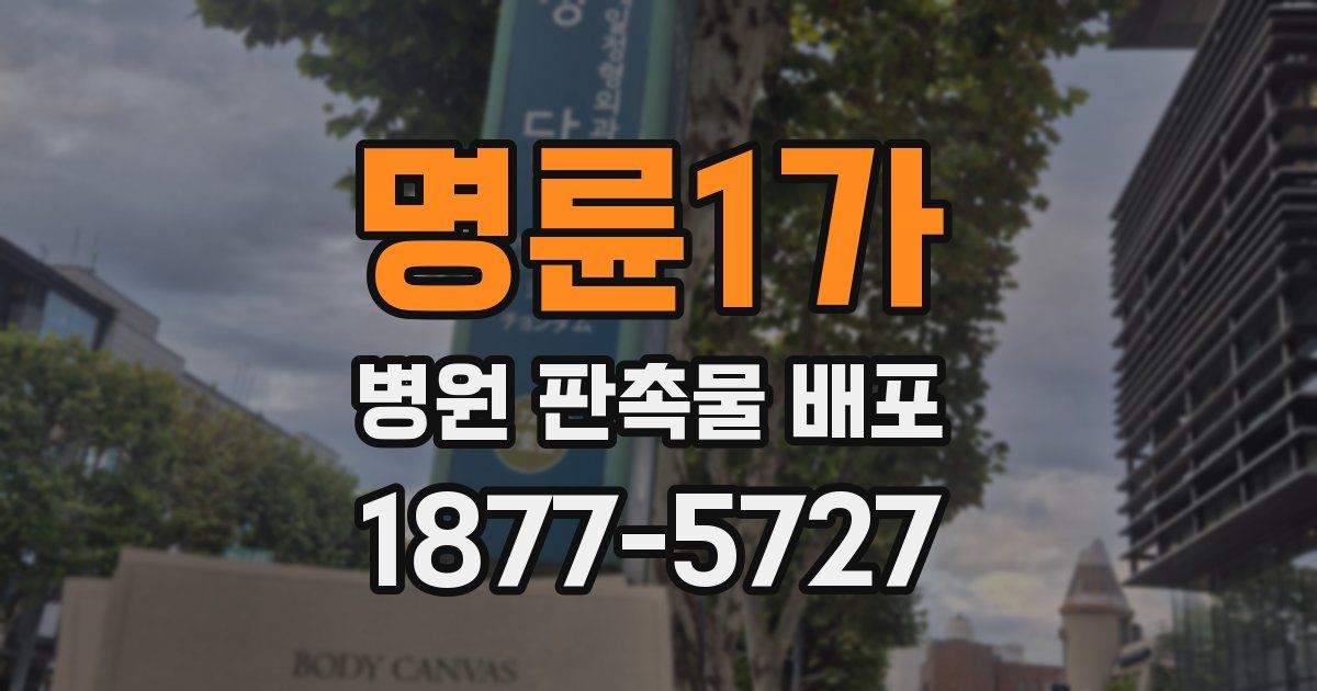 명륜1가 병원 판촉물 배포