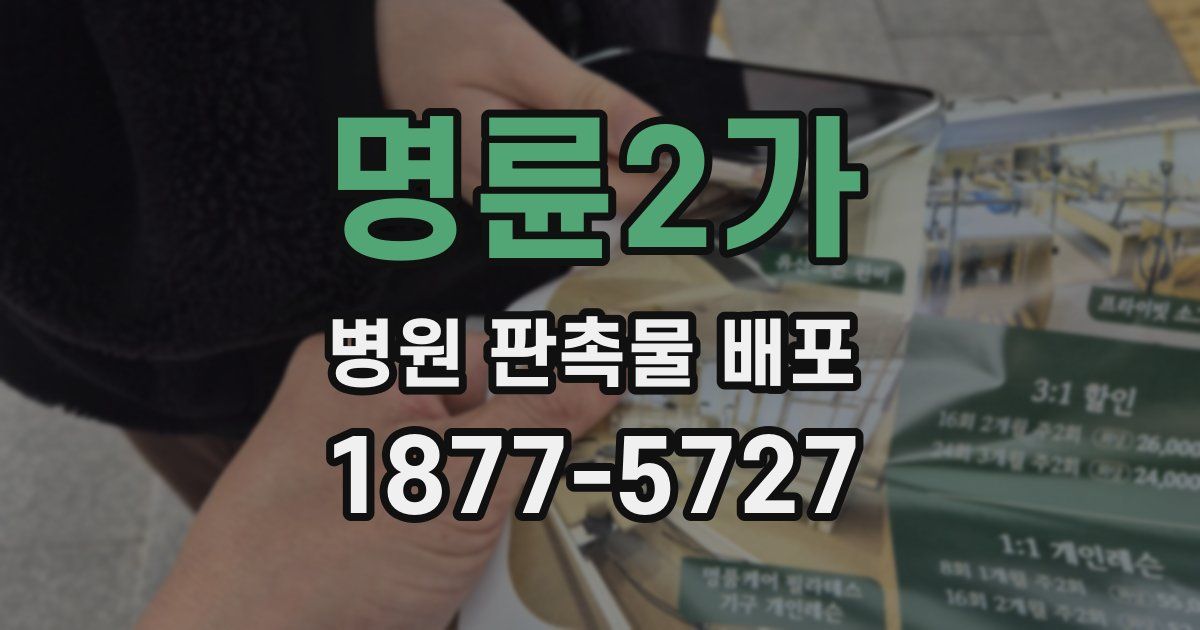 명륜2가 병원 판촉물 배포