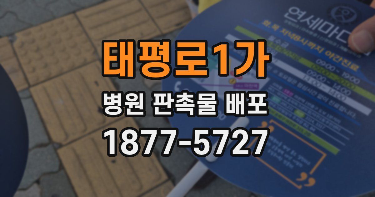 태평로1가 병원 판촉물 배포