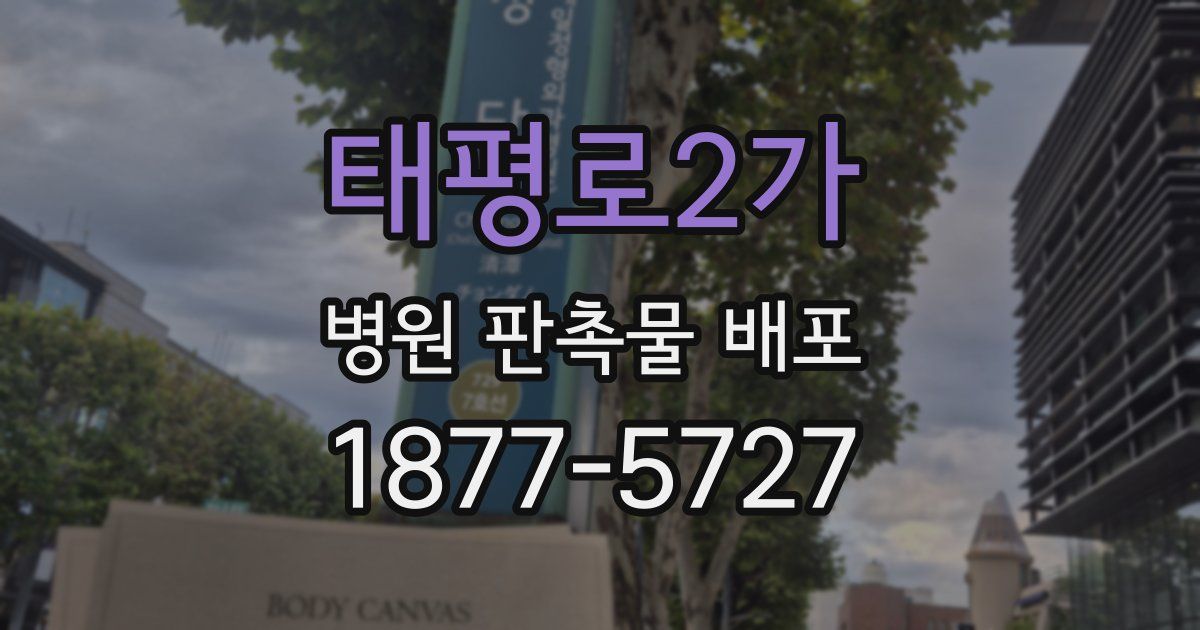 태평로2가 병원 판촉물 배포