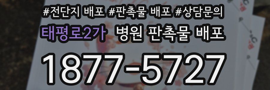 태평로2가 병원 판촉물 배포