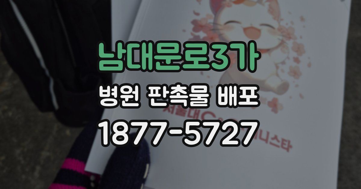남대문로3가 병원 판촉물 배포