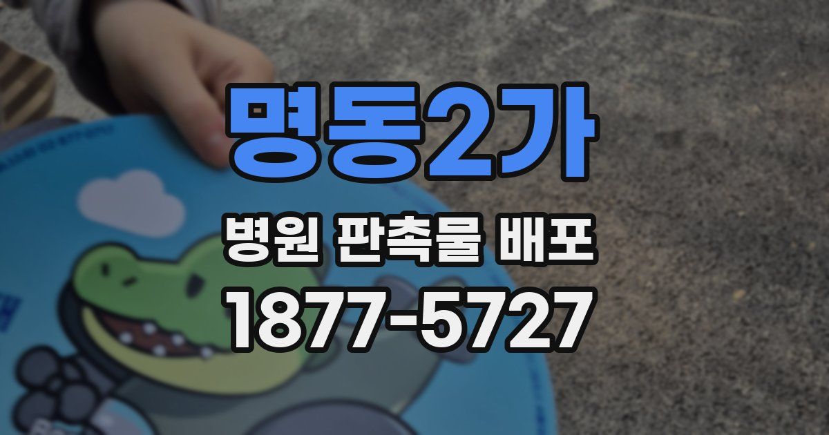 명동2가 병원 판촉물 배포
