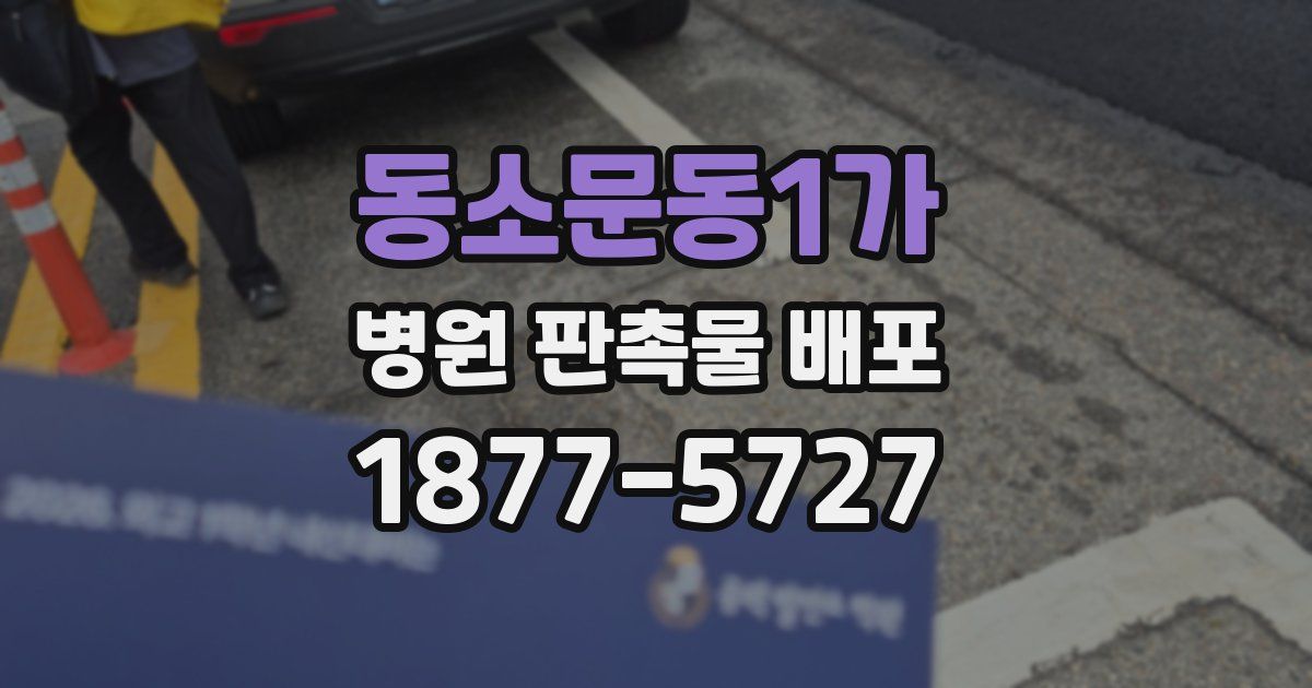 동소문동1가 병원 판촉물 배포