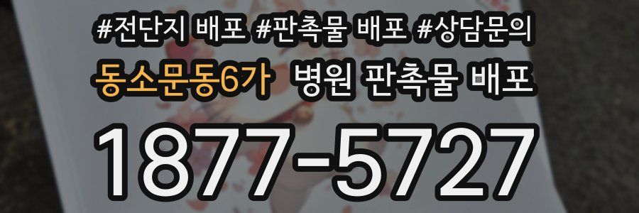 동소문동6가 병원 판촉물 배포