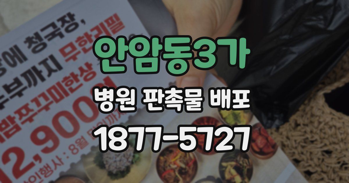 안암동3가 병원 판촉물 배포