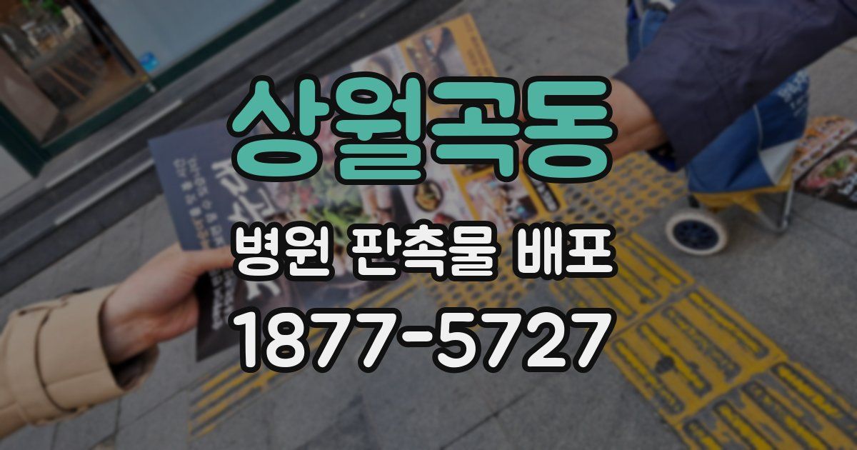 상월곡동 병원 판촉물 배포