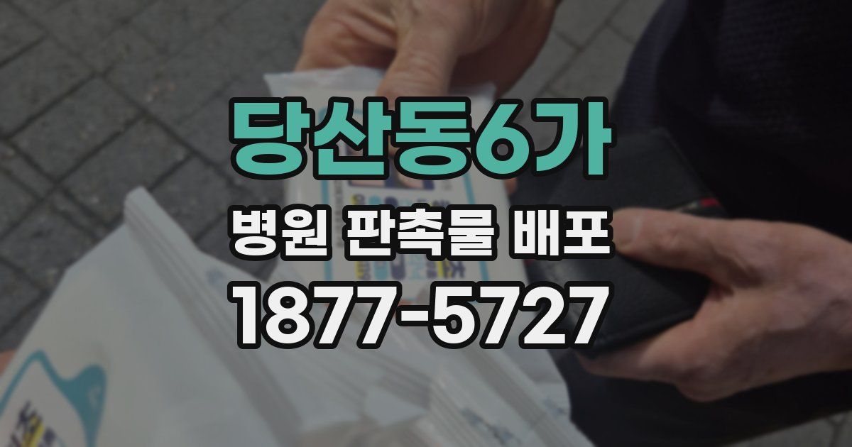 당산동6가 병원 판촉물 배포