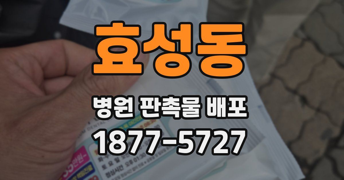 효성동 병원 판촉물 배포